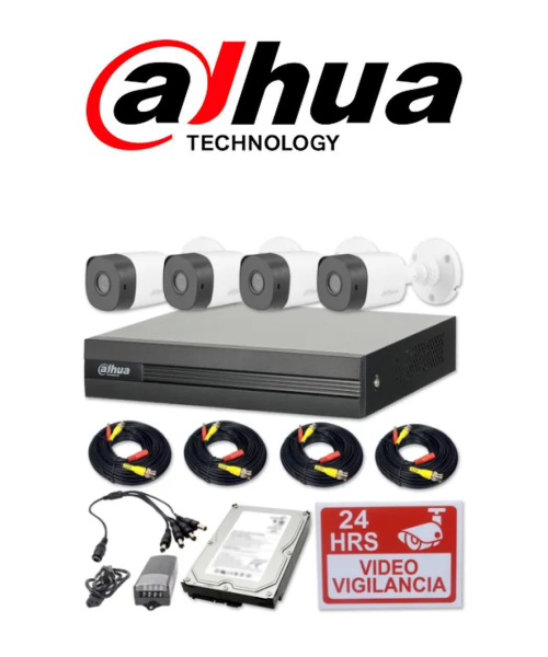 Kit videovigilancia con 4 cámaras HD Dahua Technology [CasaTechBol